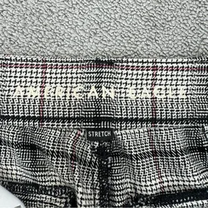 American Eagle Outfitters Plaid Flannel Super High‎ Rise Skinny Trousers Beige 4 thumbnail 10