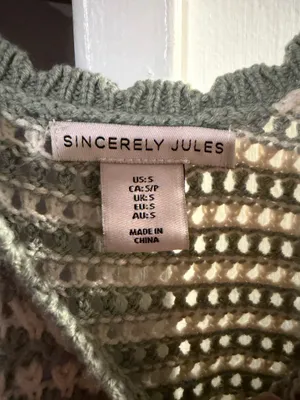 Sincerely Jules Crochet Striped Tank Top – Size Small thumbnail 3
