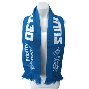NFL Football Detroit Lions Priority Health Logo Fringe Promotional Wrap Scarf OS thumbnail 3