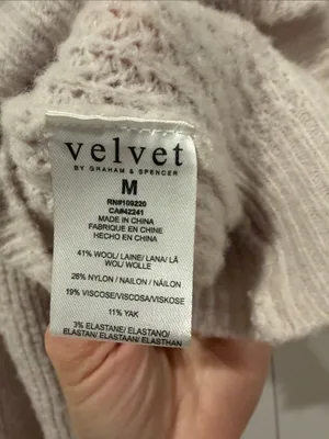 Velvet‎ by Graham & Spencer tan cream Cropped Waffle-Knit Cardigan med thumbnail 6