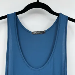 EXCHIC Teal Maxi Dress Sleeveless Tank Stretch Casual Flowy Lounge Summer Size M thumbnail 3
