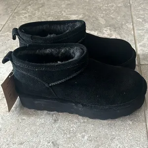 BearPaw Retro Super Shorty Platform Leather Ankle Boots, NWT, Size 9 thumbnail 6