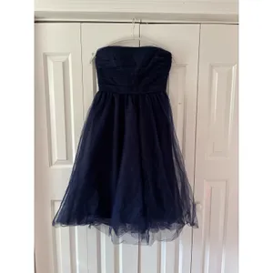 J.Crew Navy Strapless Tulle Formal Dress Size 6 thumbnail 3