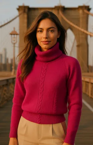 Vintage Gordon Of Philadelphia Angora Wool Turtleneck‎ Sweater L Quiet Luxury thumbnail 1