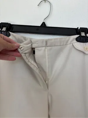 Express Y2K Off White Cream Wide-Leg Pants thumbnail 4