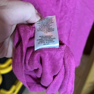 Anthropologie Maeve Fuchsia Linen Back Twist Tie Top Size Large thumbnail 11