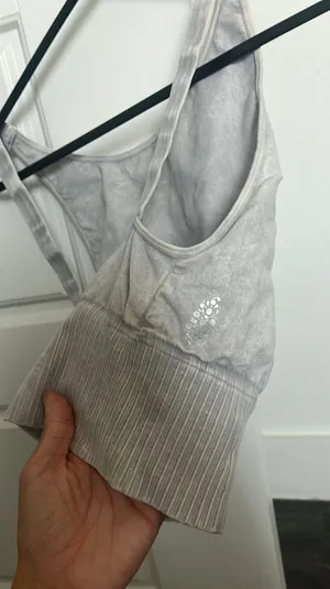 Free People Movement Grey Crop Top thumbnail 3