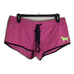 Victoria’s Secret PINK loungewear track style fleece micro shorts small y2k thumbnail 3