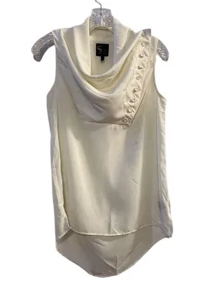 Serena Williams Signature Statement Sleeveless Cowl Neck Blouse Off-white Size S thumbnail 12