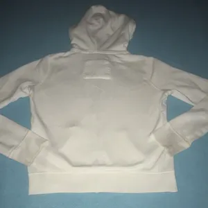 HOLLISTER California 1922 zip up hoodie white with black lettering Y2K size M thumbnail 2