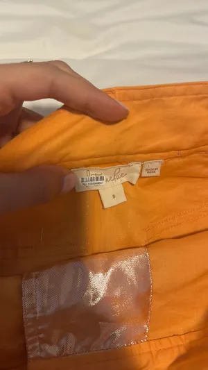 Anthropologie Metallic Orange Skirt thumbnail 9