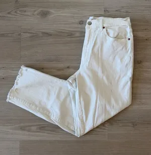 Daze Denim High-Rise Straight White Jeans thumbnail 1