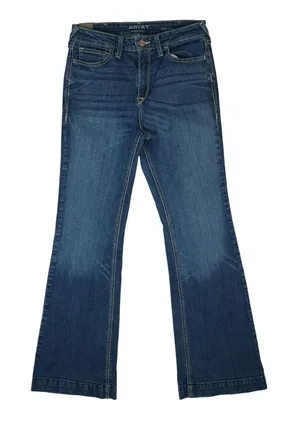 Ariat Slim Trouser Jeans Women 30R Blue High Rise Ella Wide Leg Western Cowgirl thumbnail 1