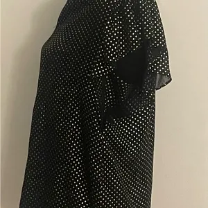 Tommy Hilfiger- Black and Gold Dotted Blouse Size S/P thumbnail 3