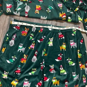 Festive Green Pajama Set for Women thumbnail 3