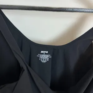 SKIMS Fits Everybody Square Neck Sleeveless Bodysuit in Onyx Black Size 2X thumbnail 6