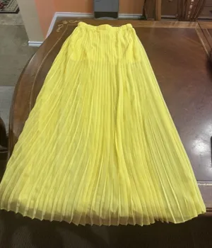 Papaya Pleated Skirt Size M Made In USA thumbnail 1