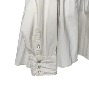 We The Free by‎ Free People "Dylan" Peplum Cotton Denim Shacket – Women's Large thumbnail 7