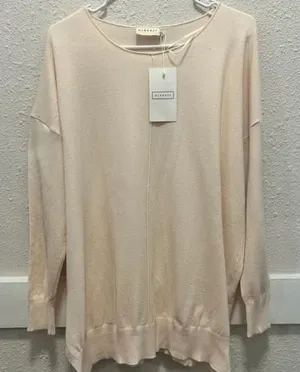 NINEXIS Loose-Fit Tunic Sweater in Oatmeal NWT thumbnail 1