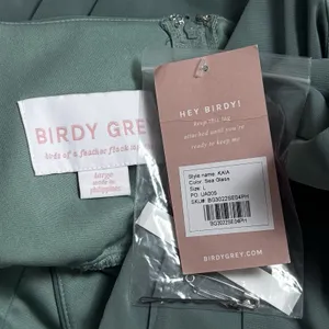 NEW Birdy Grey Kaia Sea Glass Chiffon Maxi Bridesmaid Dress Event Summer L thumbnail 11