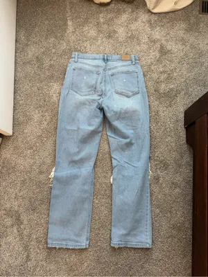 Abercrombie & Fitch Light Blue Ripped Boyfriend Jeans thumbnail 2