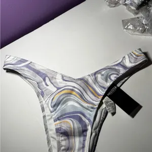 Hollister Women's Lavender Swirl Bikini Bottom thumbnail 2
