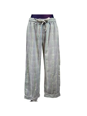 Victoria's Secret Aqua & Purple Pastel Plaid Flannel Pajama Set Women's Small‎ thumbnail 5