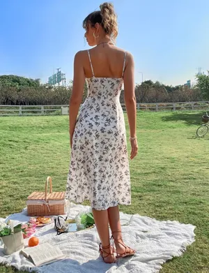Shein White Floral Dress thumbnail 2