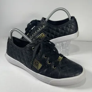 G by GUESS Women's Black Quilted Lace-Up Sneakers - Size 8.5M thumbnail 1