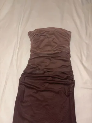 Fitted maxi dress Brown Size M thumbnail 2