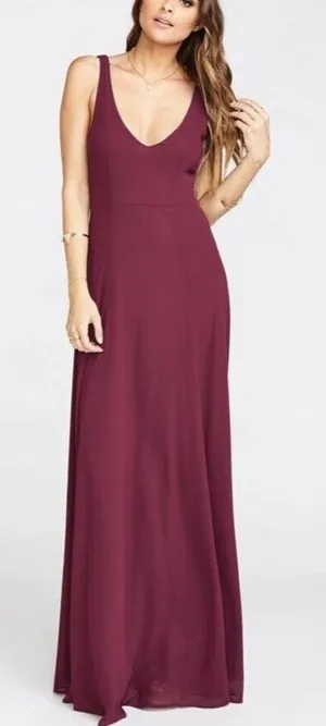 ✨Show Me Your Mumu Burgundy Jenn Maxi Sz Medium Dress✨ thumbnail 1