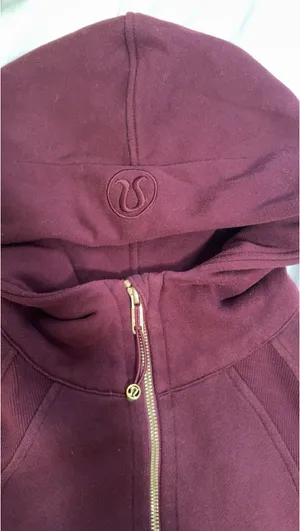 Burgundy Lululemon Scuba Half-Zip thumbnail 3