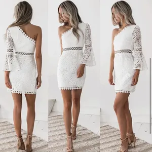 NEW Chiffon Hollow Bell Sleeve White Dress Small S thumbnail 2