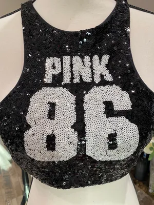Victoria’s Secret PINK Halter Bralette Sequins Swim Top thumbnail 2