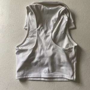 Gilly Hicks White Halter Crop Tank XXS Soft Girl Y2K Active Top thumbnail 3
