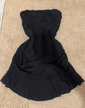 Hello Molly black ruffle mini dress  thumbnail 1