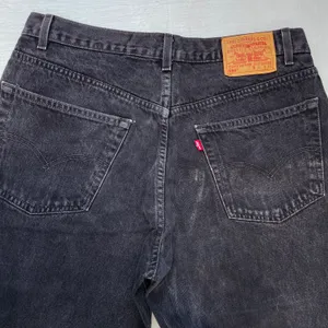 Levi's 550 Black Relaxed Fit Jeans Pants thumbnail 3