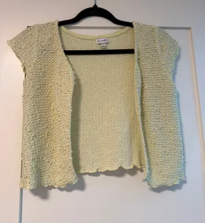 short sleeve cardigan Yellow thumbnail 1