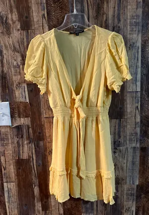 One Clothing women's mini yellow sundress. Size large thumbnail 2