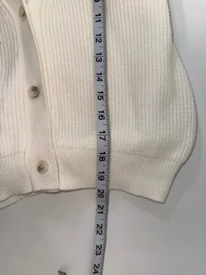 Lulus Ivory White Button Up Cropped Cardigan Sweater Knit thumbnail 10