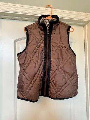 Gorgeous Bronze Vest Lined with Faux Leopard Fur - Never worn! Brand new! thumbnail 1