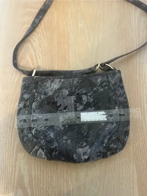 b. makowsky Black & Gray Patterned Shoulder Bag thumbnail 7