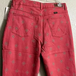 NEW Wrangler High Rise Bootcut Bandana Jean Red Diamond Western Cowgirl Festival thumbnail 13