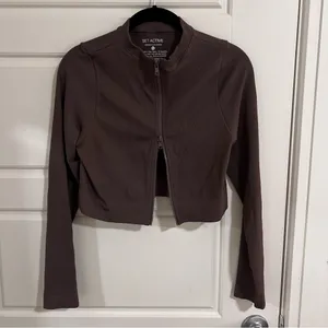 Set Active Cropped Jacket Top thumbnail 2