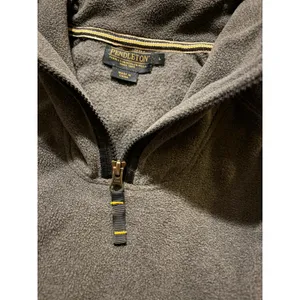 Pendleton‎ Women Fleece Quarter Zip Pullover Sz L Gray Blue Zip Pockets gorpcore thumbnail 3