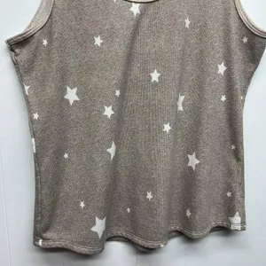 Live Love Lounge Star Print Women's Tank Sweater Size XL Stretch thumbnail 4