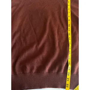 Oleg Cassini Brown Turtleneck Sweater Womens Large Wool Blend‎ Raglan Knit Top thumbnail 4