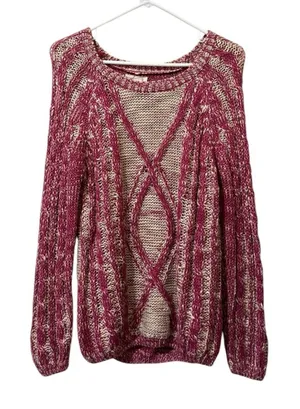 Pretty‎ Good Women Size Large Knit Ribbed Sweater Acrylic Winter Casual Colorful thumbnail 1