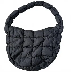 Black quilted shoulder bag thumbnail 1