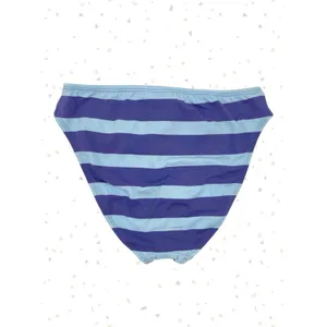 Ralph Lauren Sport Blue Aqua Y2K Wide Stripe Bikini Bottoms Coastal Pool Size 10 thumbnail 2